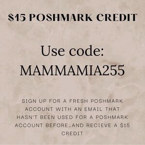 $15 Poshmark Credit Offer